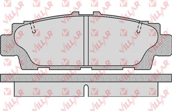 Villar 626.0943 - Комплект спирачно феродо, дискови спирачки vvparts.bg