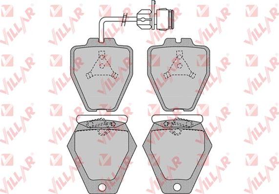 Villar 626.0981 - Комплект спирачно феродо, дискови спирачки vvparts.bg