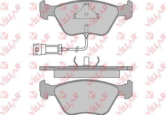 Villar 626.0978 - Комплект спирачно феродо, дискови спирачки vvparts.bg