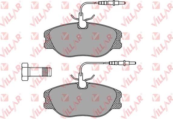 Villar 626.0498 - Комплект спирачно феродо, дискови спирачки vvparts.bg