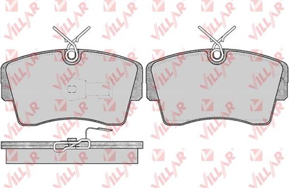 Villar 626.0407 - Комплект спирачно феродо, дискови спирачки vvparts.bg