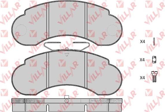 Villar 626.0415 - Комплект спирачно феродо, дискови спирачки vvparts.bg