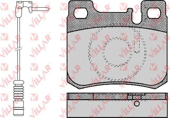 Villar 626.0485A - Комплект спирачно феродо, дискови спирачки vvparts.bg