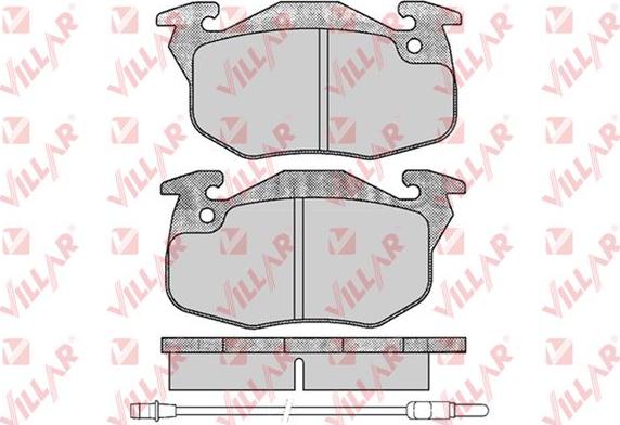 Villar 626.0435 - Комплект спирачно феродо, дискови спирачки vvparts.bg