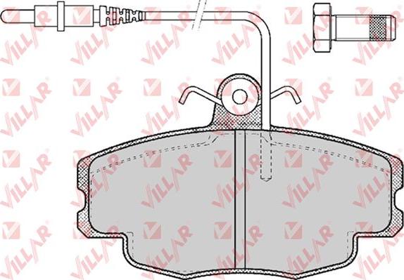 Villar 626.0422 - Комплект спирачно феродо, дискови спирачки vvparts.bg