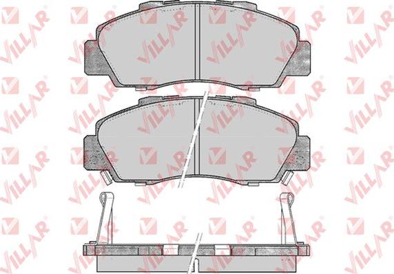 Villar 626.0472 - Комплект спирачно феродо, дискови спирачки vvparts.bg