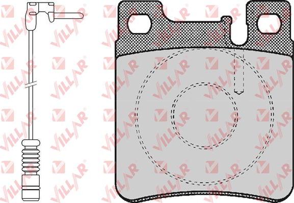 Villar 626.0477A - Комплект спирачно феродо, дискови спирачки vvparts.bg