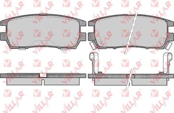 Villar 626.0518 - Комплект спирачно феродо, дискови спирачки vvparts.bg