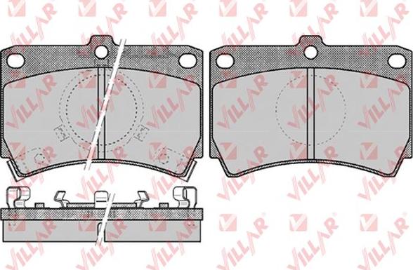 Villar 626.0587 - Комплект спирачно феродо, дискови спирачки vvparts.bg