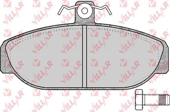 Villar 626.0529 - Комплект спирачно феродо, дискови спирачки vvparts.bg