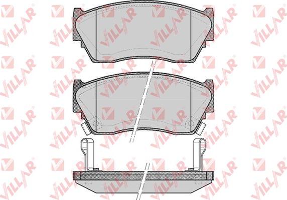 Villar 626.0520 - Комплект спирачно феродо, дискови спирачки vvparts.bg