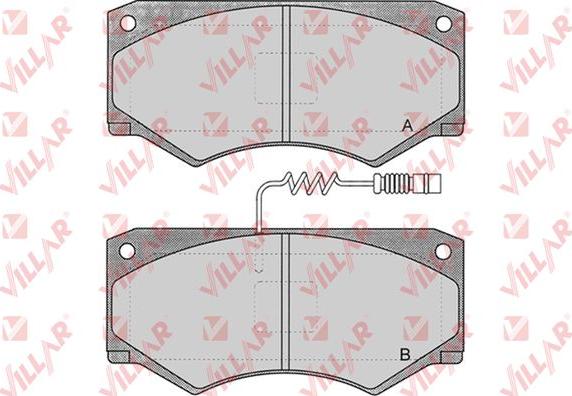 Villar 626.0660 - Комплект спирачно феродо, дискови спирачки vvparts.bg