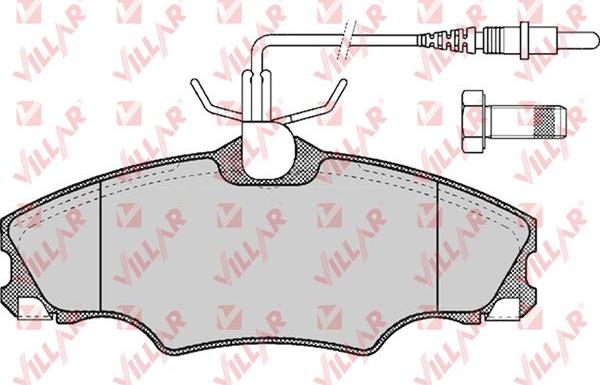 Villar 626.0619 - Комплект спирачно феродо, дискови спирачки vvparts.bg