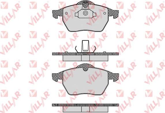 Villar 626.0635 - Комплект спирачно феродо, дискови спирачки vvparts.bg