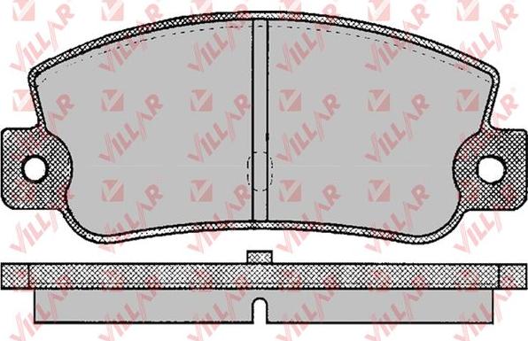 Villar 626.0095 - Комплект спирачно феродо, дискови спирачки vvparts.bg