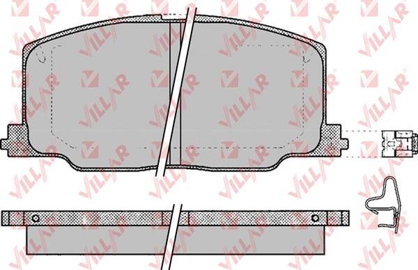 Villar 626.0068 - Комплект спирачно феродо, дискови спирачки vvparts.bg