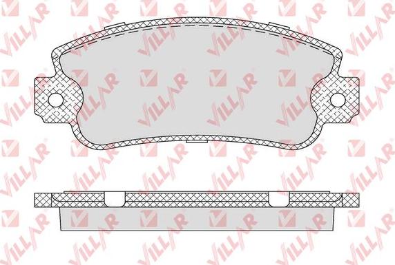 Villar 626.0007 - Комплект спирачно феродо, дискови спирачки vvparts.bg