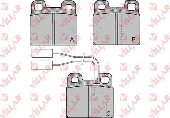 Villar 626.0030 - Комплект спирачно феродо, дискови спирачки vvparts.bg