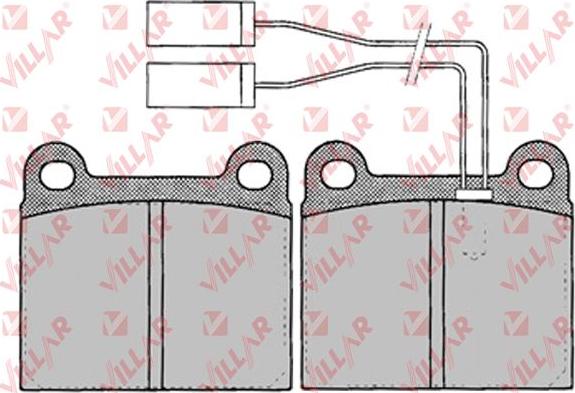 Villar 626.0023 - Комплект спирачно феродо, дискови спирачки vvparts.bg