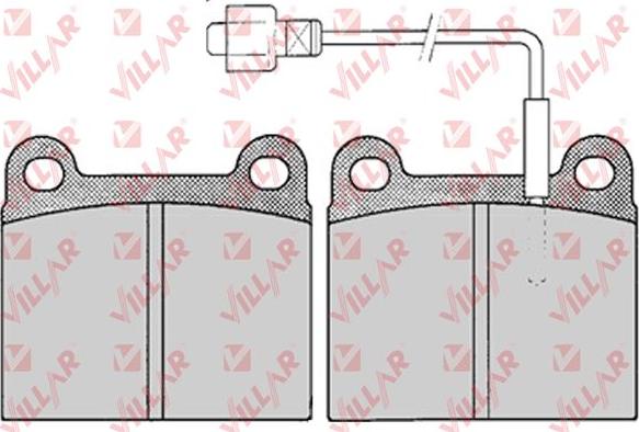 Villar 626.0155 - Комплект спирачно феродо, дискови спирачки vvparts.bg