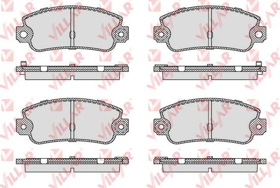 Villar 626.0128 - Комплект спирачно феродо, дискови спирачки vvparts.bg