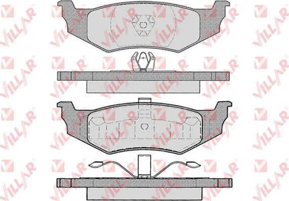 Villar 626.0894 - Комплект спирачно феродо, дискови спирачки vvparts.bg