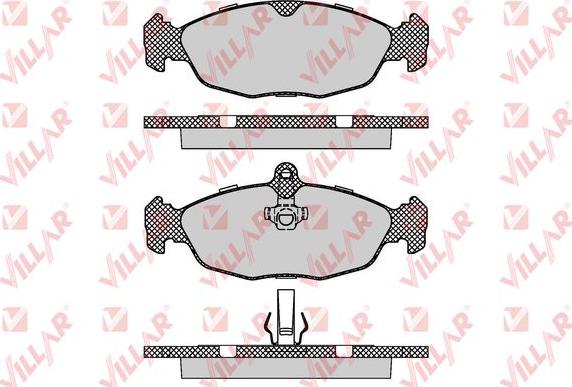 Villar 626.0895 - Комплект спирачно феродо, дискови спирачки vvparts.bg