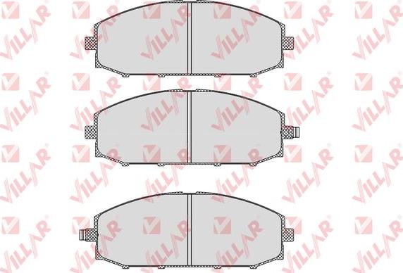 Villar 626.0845 - Комплект спирачно феродо, дискови спирачки vvparts.bg