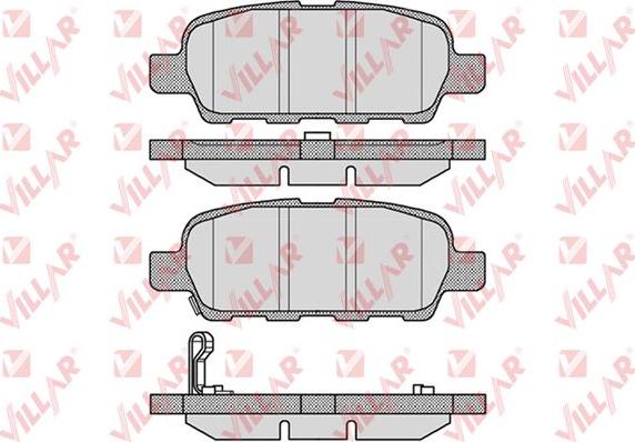 Villar 626.0857 - Комплект спирачно феродо, дискови спирачки vvparts.bg