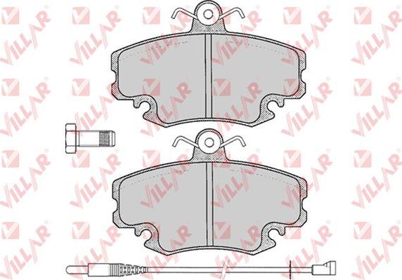 Villar 626.0349 - Комплект спирачно феродо, дискови спирачки vvparts.bg