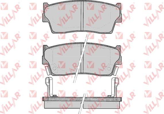 Villar 626.0342 - Комплект спирачно феродо, дискови спирачки vvparts.bg