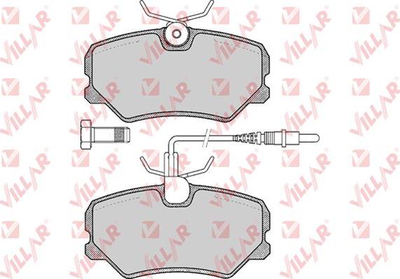 Villar 626.0293 - Комплект спирачно феродо, дискови спирачки vvparts.bg