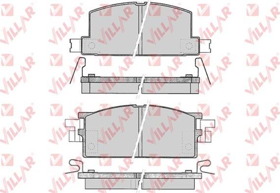 Villar 626.0287 - Комплект спирачно феродо, дискови спирачки vvparts.bg