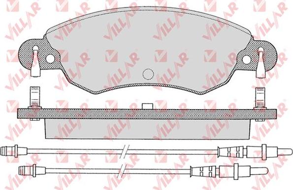 Villar 626.0792 - Комплект спирачно феродо, дискови спирачки vvparts.bg