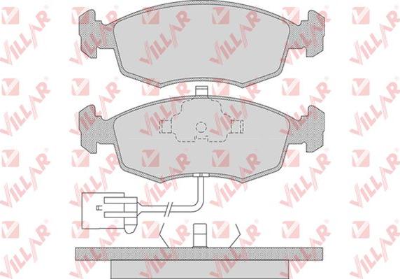 Villar 626.0744 - Комплект спирачно феродо, дискови спирачки vvparts.bg