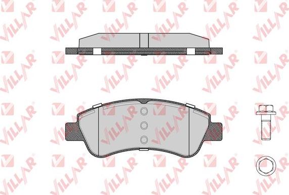 Villar 626.1327 - Комплект спирачно феродо, дискови спирачки vvparts.bg