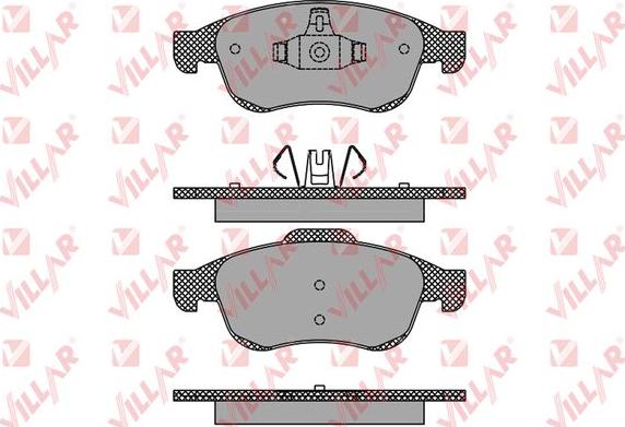 Villar 626.1493 - Комплект спирачно феродо, дискови спирачки vvparts.bg