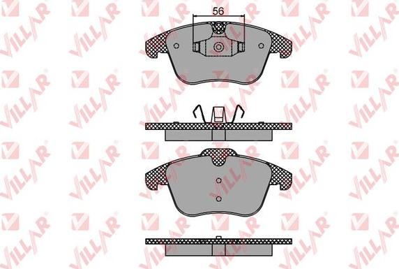 Villar 626.1486 - Комплект спирачно феродо, дискови спирачки vvparts.bg