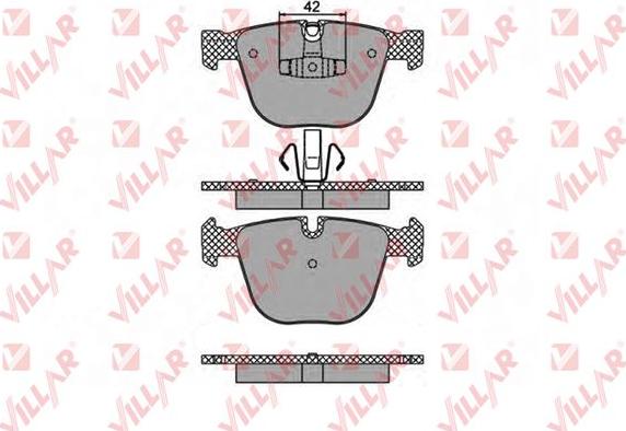 Villar 626.1473 - Комплект спирачно феродо, дискови спирачки vvparts.bg