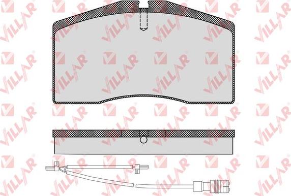 Villar 626.1585A - Комплект спирачно феродо, дискови спирачки vvparts.bg