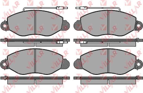 Villar 626.1663 - Комплект спирачно феродо, дискови спирачки vvparts.bg