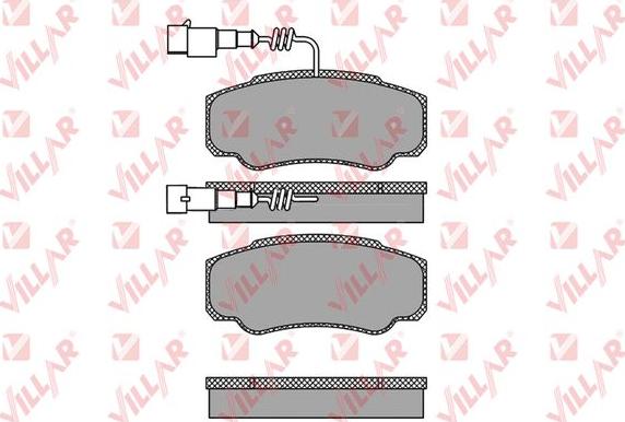 Villar 626.1662 - Комплект спирачно феродо, дискови спирачки vvparts.bg