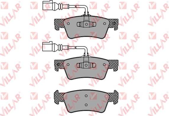 Villar 626.1667 - Комплект спирачно феродо, дискови спирачки vvparts.bg