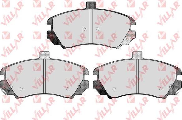 Villar 626.1609 - Комплект спирачно феродо, дискови спирачки vvparts.bg