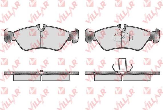 Villar 626.1611 - Комплект спирачно феродо, дискови спирачки vvparts.bg