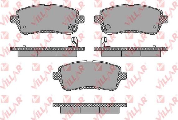 Villar 626.1673 - Комплект спирачно феродо, дискови спирачки vvparts.bg