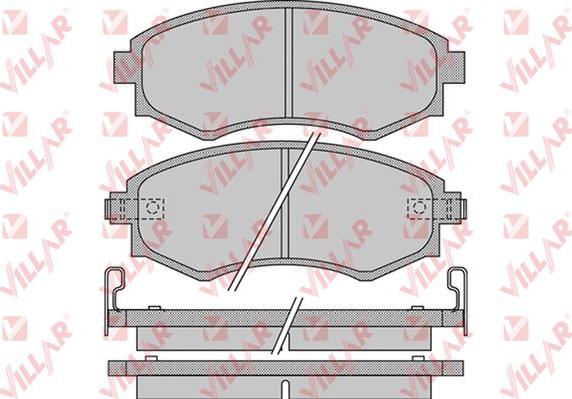 Villar 626.1097 - Комплект спирачно феродо, дискови спирачки vvparts.bg