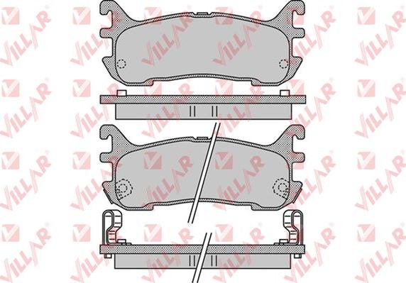 Villar 626.1044 - Комплект спирачно феродо, дискови спирачки vvparts.bg