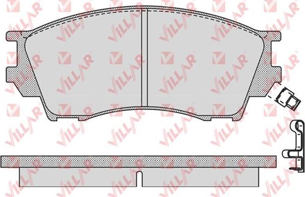 Villar 626.1019 - Комплект спирачно феродо, дискови спирачки vvparts.bg