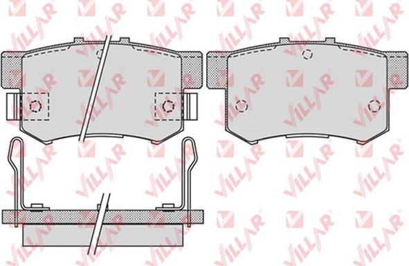 Villar 626.1014 - Комплект спирачно феродо, дискови спирачки vvparts.bg